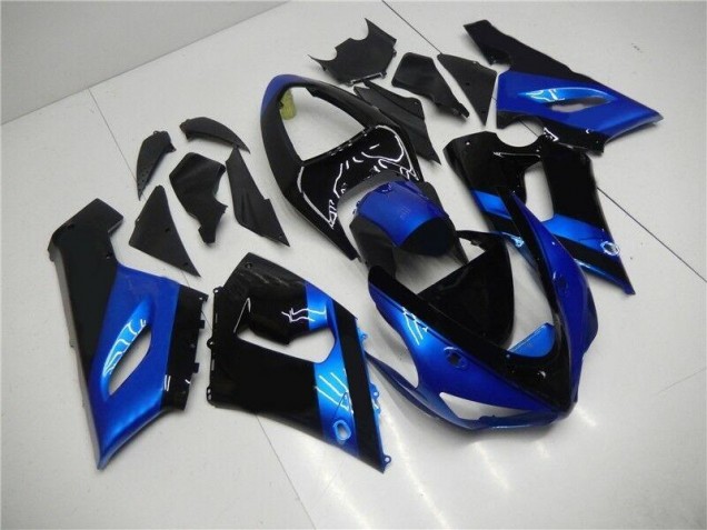Bleu Noir Carénage Kawasaki ZX6R 05-06 Bleu Noir Carénage Kawasaki ZX6R 05-06