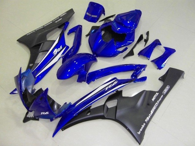 Bleu Noir Carénage Yamaha R6 06-07 Bleu Noir Carénage Yamaha R6 06-07