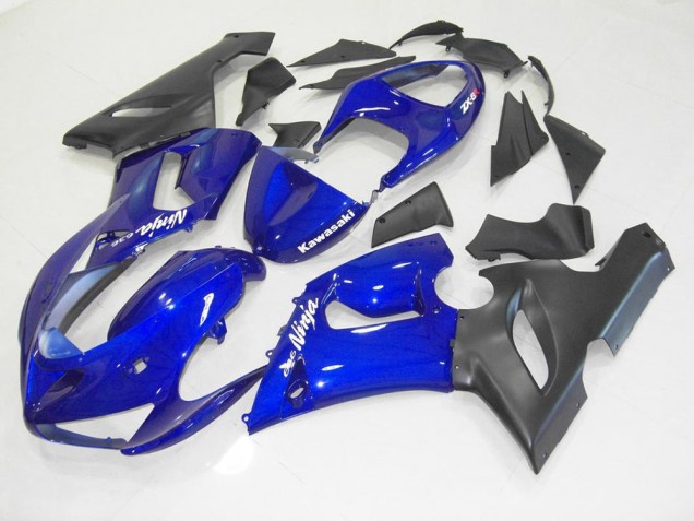 Bleu Noir Carénages Kawasaki ZX6R 05-06 Bleu Noir Carénages Kawasaki ZX6R 05-06