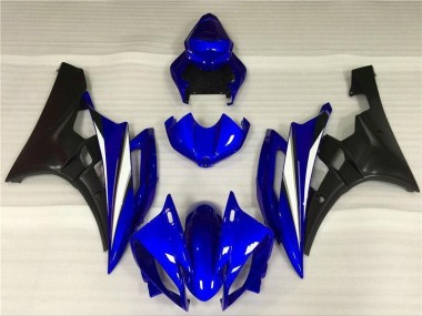 Bleu Noir Kit Carénages Complet Yamaha R6 06-07