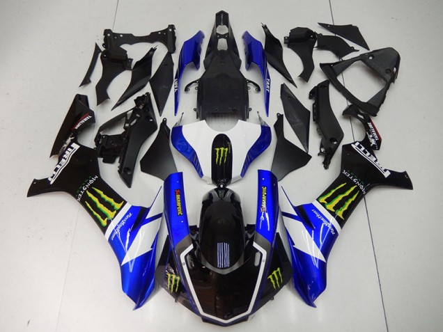 Bleu Noir Monster Carénage Yamaha R1 15-19 Bleu Noir Monster Carénage Yamaha R1 15-19