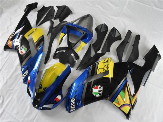 Bleu Requin Carénage Kawasaki ZX6R 07-08 Bleu Requin Carénage Kawasaki ZX6R 07-08