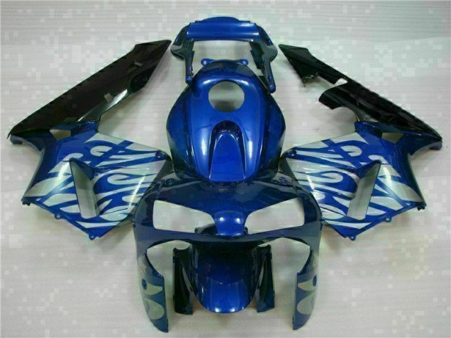 Bleu avec Argent Flamme Carénage Honda CBR 600 RR 03-04 Bleu avec Argent Flamme Carénage Honda CBR 600 RR 03-04