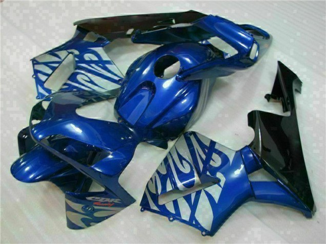Bleu avec Argent Flamme Carénage Honda CBR 600 RR 03-04 Bleu avec Argent Flamme Carénage Honda CBR 600 RR 03-04