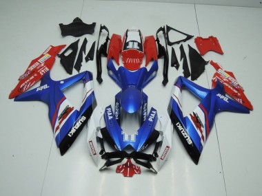 Bleu et Rouge Carénage Suzuki GSXR 1000 K9 09-16
