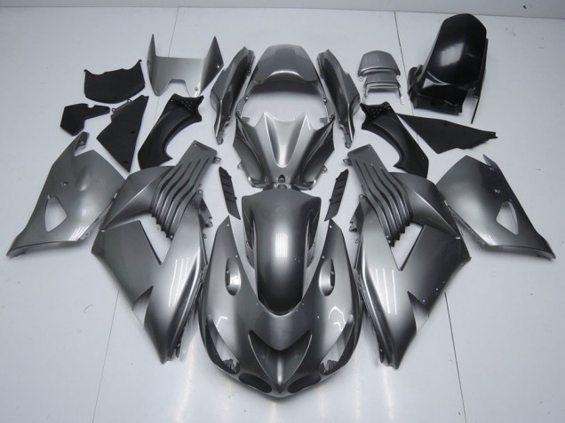 Brillant Gris Carénage Kawasaki ZX14R ZZR 1400 06-11 Brillant Gris Carénage Kawasaki ZX14R ZZR 1400 06-11