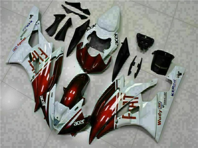 Brun Blanc Carénage Yamaha R6 06-07 Brun Blanc Carénage Yamaha R6 06-07