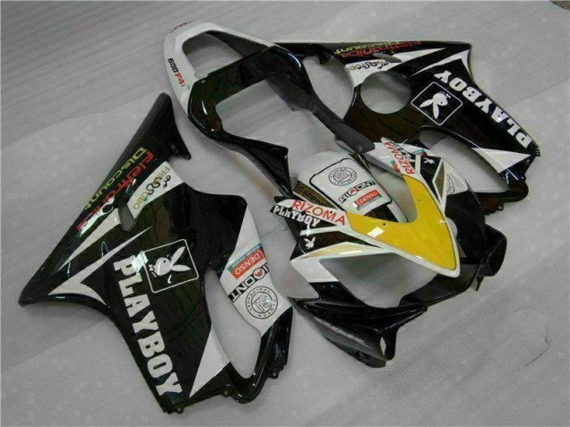 Jaune Argent Noir Playboy Carénage Honda CBR 600 F4i 01-03 Jaune Argent Noir Playboy Carénage Honda CBR 600 F4i 01-03