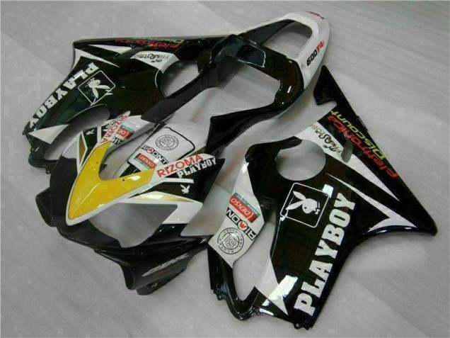 Jaune Argent Noir Playboy Carénage Honda CBR 600 F4i 01-03 Jaune Argent Noir Playboy Carénage Honda CBR 600 F4i 01-03
