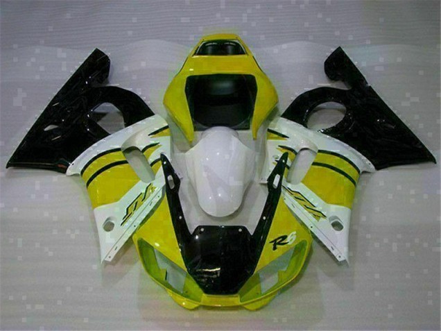 Jaune Blanc Carénage Yamaha R6 98-02 Jaune Blanc Carénage Yamaha R6 98-02