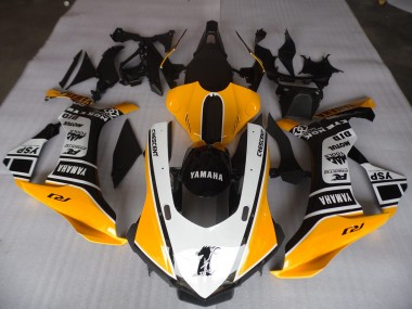 Jaune Blanc Noir Carénage Yamaha R1 15-19