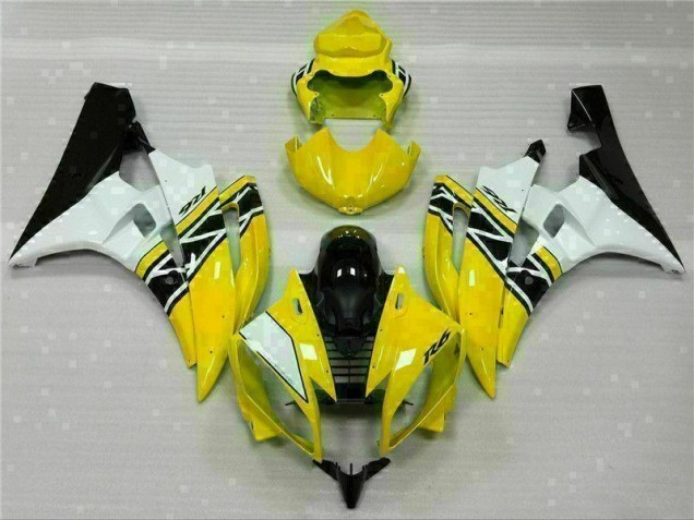 Jaune Blanc Noir Carénages Yamaha R6 06-07 Jaune Blanc Noir Carénages Yamaha R6 06-07