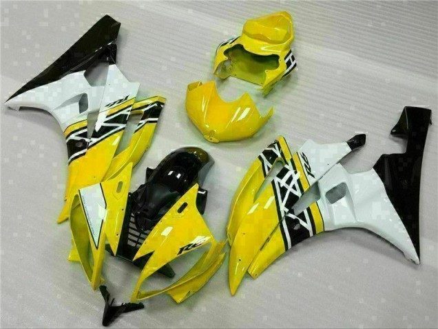 Jaune Blanc Noir Carénages Yamaha R6 06-07 Jaune Blanc Noir Carénages Yamaha R6 06-07