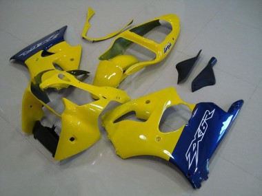 Jaune Bleu Carénage Kawasaki ZX6R 00-02