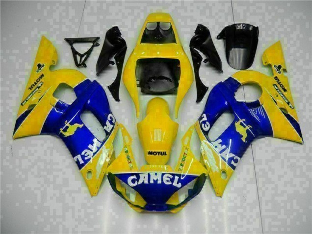 Jaune Bleu Carénage Yamaha R6 98-02 Jaune Bleu Carénage Yamaha R6 98-02