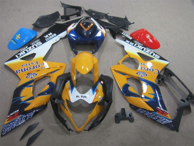 Jaune Bleu Corona Extra Carénage Suzuki GSXR 1000 K5 05-06 Jaune Bleu Corona Extra Carénage Suzuki GSXR 1000 K5 05-06