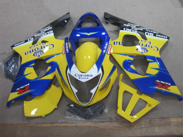 Jaune Bleu Corona Extra Carénages Suzuki GSXR 600 K4 04-05 Jaune Bleu Corona Extra Carénages Suzuki GSXR 600 K4 04-05