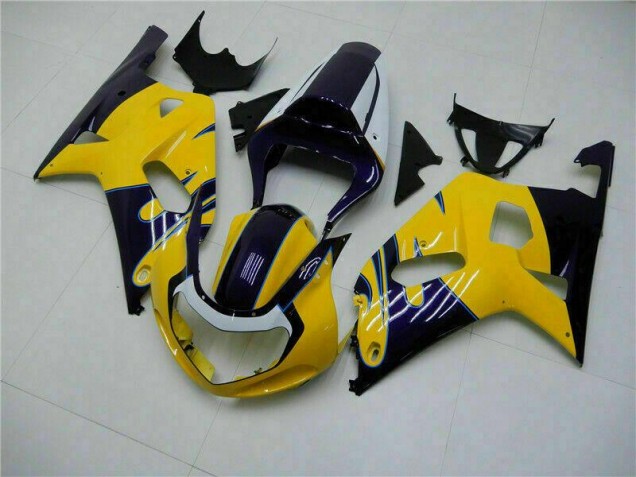 Jaune Carrosserie Suzuki GSXR 600 / 750 K1 K2 K3 01-03 Jaune Carrosserie Suzuki GSXR 600 / 750 K1 K2 K3 01-03