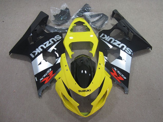 Jaune Noir Argent Carénage Suzuki GSXR 750 K4 04-05 Jaune Noir Argent Carénage Suzuki GSXR 750 K4 04-05