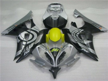 Jaune Noir Argent Carénage Yamaha R6 08-16