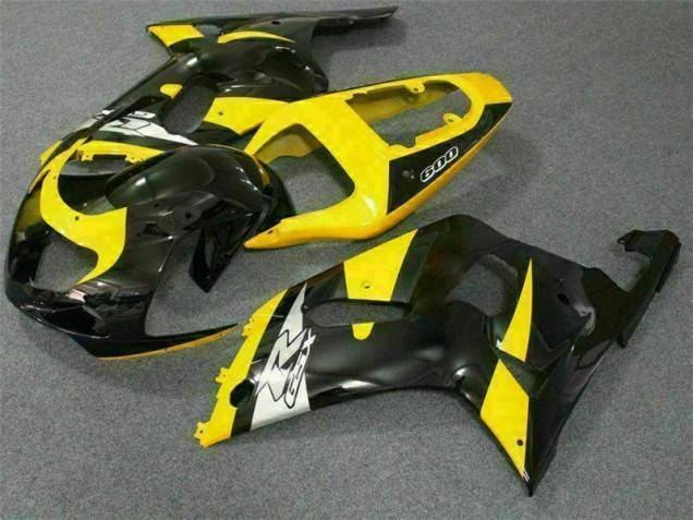 Jaune Noir Carénage Suzuki GSXR 600 / 750 K1 K2 K3 01-03 Jaune Noir Carénage Suzuki GSXR 600 / 750 K1 K2 K3 01-03