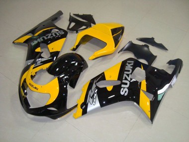 Jaune Noir Carénage Suzuki GSXR 750 K1 K2 K3 01-03