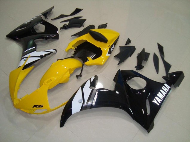 Jaune Noir Carénage Yamaha R6 03-05 Jaune Noir Carénage Yamaha R6 03-05