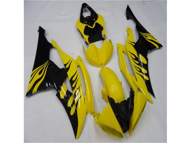 Jaune Noir Carénage Yamaha R6 08-16 Jaune Noir Carénage Yamaha R6 08-16