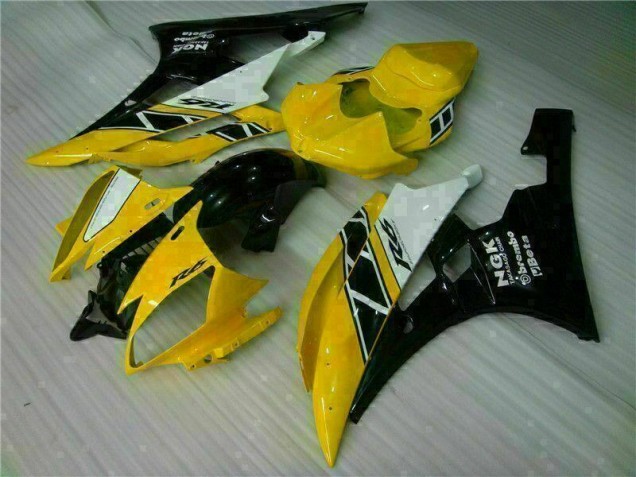 Jaune Noir Carénages Yamaha R6 06-07 Jaune Noir Carénages Yamaha R6 06-07