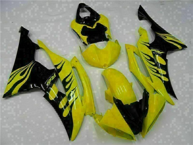 Jaune Noir Carénages Yamaha R6 08-16 Jaune Noir Carénages Yamaha R6 08-16