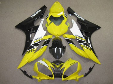 Jaune Noir Décalque Carénage Yamaha R6 06-07