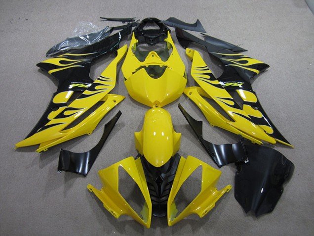 Jaune Noir Flamme Carénage Yamaha R6 08-16