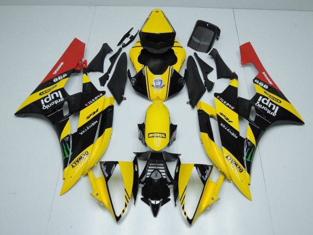 Jaune Noir Monster Carénage Yamaha R6 06-07