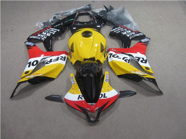 Jaune Rouge Noir Repsol Carénage Honda CBR 600 RR 07-08 Jaune Rouge Noir Repsol Carénage Honda CBR 600 RR 07-08