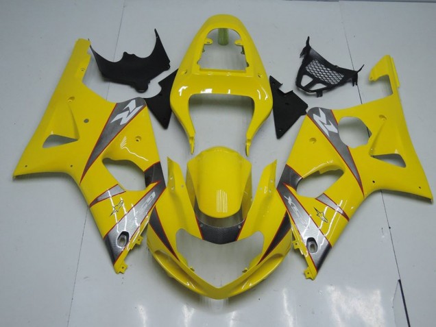 Jaune et Gris Carénage Suzuki GSXR 1000 K1 00-02 Jaune et Gris Carénage Suzuki GSXR 1000 K1 00-02