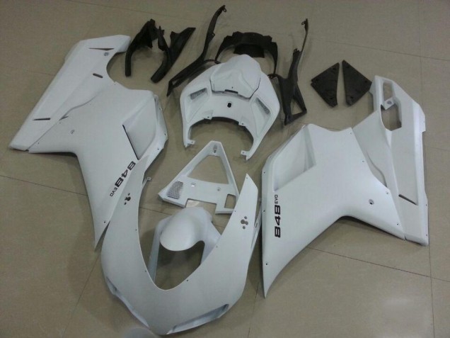 Matte Blanc Carénage Ducati 848 1098 1198 07-14 Matte Blanc Carénage Ducati 848 1098 1198 07-14