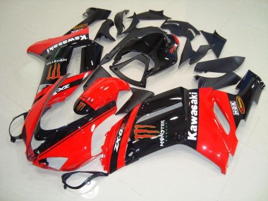 Monster En Rouge Carénage Kawasaki ZX6R 07-08