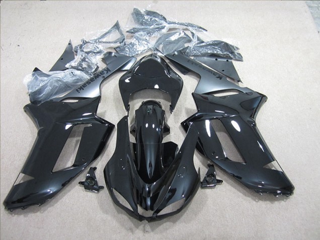 Noir Argent Carénage Kawasaki ZX6R 07-08 Noir Argent Carénage Kawasaki ZX6R 07-08