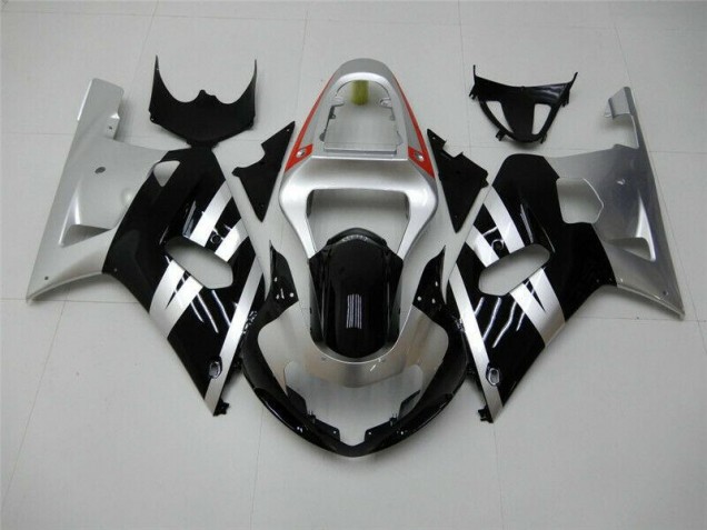 Noir Argent Carénage Suzuki GSXR 600 / 750 K1 K2 K3 01-03