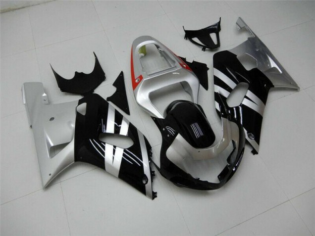Noir Argent Carénage Suzuki GSXR 600 / 750 K1 K2 K3 01-03