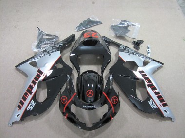 Noir Argent Carénage Suzuki GSXR 600 K1 K2 K3 01-03
