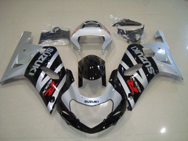 Noir Argent Carénage Suzuki GSXR 750 K1 K2 K3 01-03