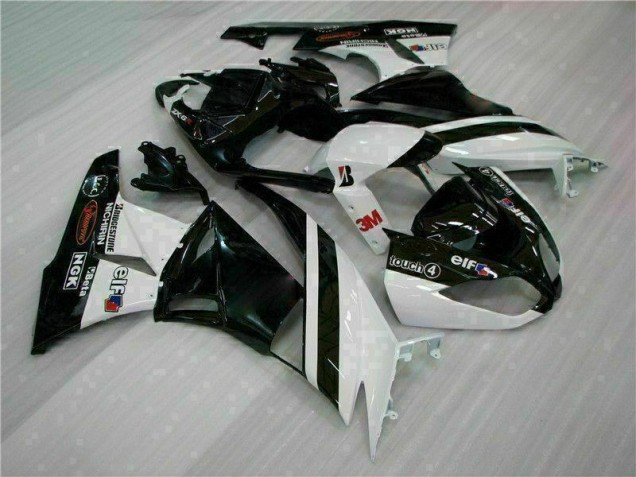 Noir Blanc 3M Touch4 Carénage Kawasaki ZX6R 09-12 Noir Blanc 3M Touch4 Carénage Kawasaki ZX6R 09-12