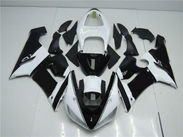 Noir Blanc Carénage Kawasaki ZX6R 05-06