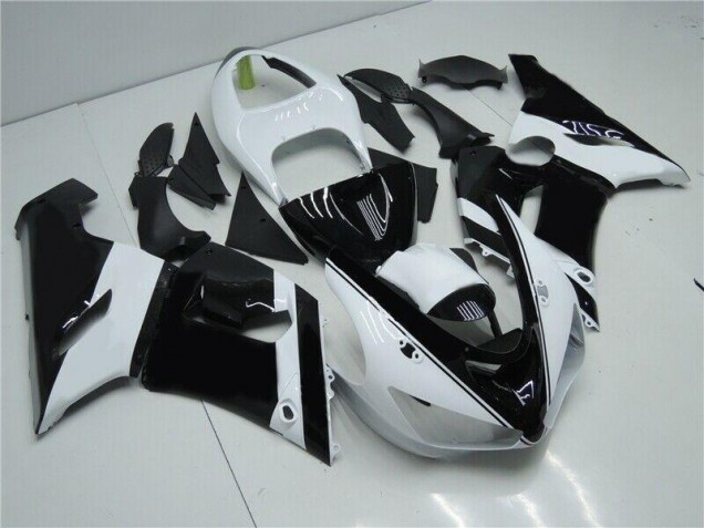 Noir Blanc Carénage Kawasaki ZX6R 05-06