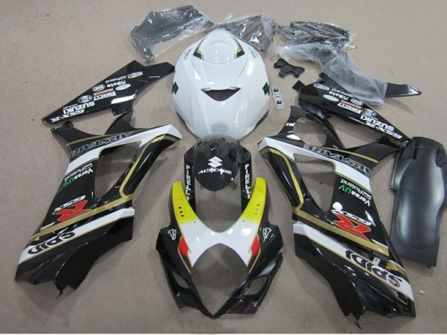Noir Blanc Carénage Suzuki GSXR 1000 K7 07-08 Noir Blanc Carénage Suzuki GSXR 1000 K7 07-08