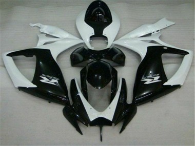 Noir Blanc Carénage Suzuki GSXR 600 / 750 K6 06-07