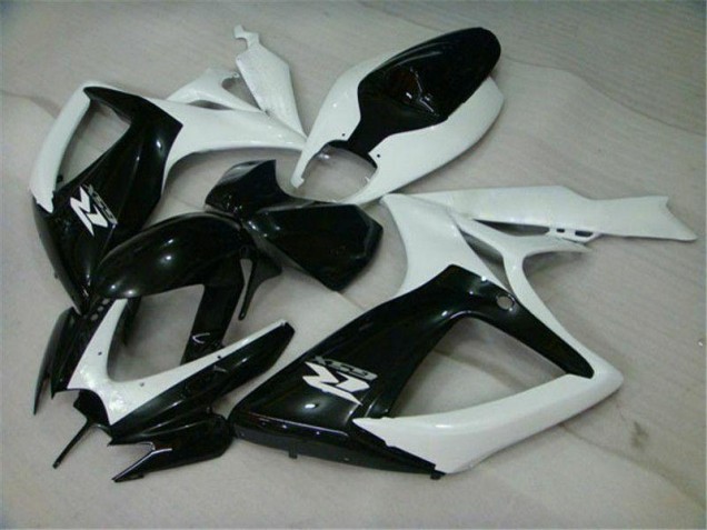 Noir Blanc Carénage Suzuki GSXR 600 / 750 K6 06-07 Noir Blanc Carénage Suzuki GSXR 600 / 750 K6 06-07