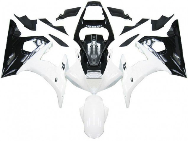 Noir Blanc Carénage Yamaha R6 03-05 Noir Blanc Carénage Yamaha R6 03-05