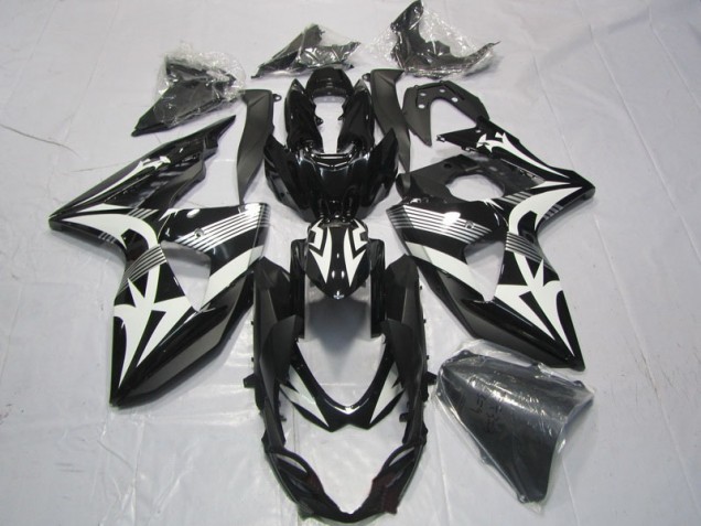 Noir Blanc Carénages Suzuki GSXR 1000 K9 09-16 Noir Blanc Carénages Suzuki GSXR 1000 K9 09-16